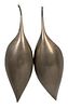 Pair of Ted Muehling Sterling Silver Earrings, length 2 1/4 inches.