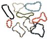 Group of Nine Necklaces and Bracelets.