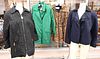 Four Piece Lot of Designer Jackets and Coats, to include a black quilted jacket by Jean-Louis Scherrer, size 38; a black wool jacket by Jil Sander; an