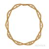 Cartier 18kt Gold, Cultured Pearl, and Diamond Necklace