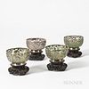 Set of Four Silver Openwork Bowls