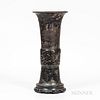 Lacquered Bronze and Mother-of-pearl Gu Vase