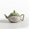 Lime Green-ground Famille Rose Teapot