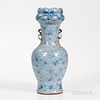 Crackle-glazed Light Blue Vase