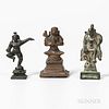 Three Miniature Bronze Figures of Deities