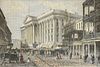 A GROUP OF THREE NEW ORLEANS ANTEBELLUM ARCHITECTURAL THEME PRINTS AND A BOOK, 19TH/20TH CENTURY,