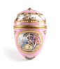 AN EXQUISITE NAPOLEON III JEWELED AND HAND PAINTED PINK GROUND ENAMEL PURSE, THIRD QUARTER 19TH CENTURY,