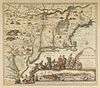 A GEORGE II MAP OF AMERICA, "Recens Edita Totius Novi Belgii, in America Septentrionali," SECOND STATE, AUGSBURG, 1730-1762,