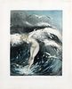Louis Icart - Venus in the Waves (Dark Blue)