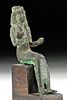 Egyptian 25th Dynasty Gilded Bronze Seated Isis