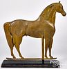 Large molded copper standing horse weathervane