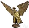 American stamped and gilt brass parade eagle, late