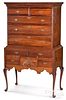 New England Queen Anne maple high chest. ca.1765