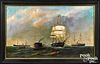 Alexander Stuart oil on canvas naval scene