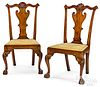 Pennsylvania Chippendale walnut dining chairs