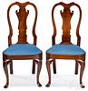 Pair of Philadelphia Queen Anne dining chairs