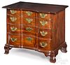 Mass. Chippendale block front chest of drawers