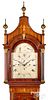 Rare New York Federal mahogany musical tall clock