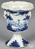 Delft blue and white urn, mid 18th c.