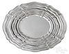 Set of eight graduated German 830 silver trays