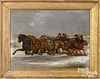 Charles Spencer Humphreys oil on board sleigh race