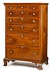 Pennsylvania walnut tall chest of drawers