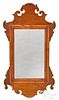 Diminutive Chippendale mahogany looking glass