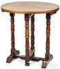 George I fruitwood and mahogany tuckaway table