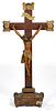 Scandinavian carved and painted crucifix, 19th c.