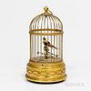 Animatronic Songbird in a Brass Cage