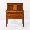 Federal-style Mahogany Marquetry-inlaid Tambour Desk