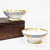 Two Harvard University Class of 1862 Gilt Porcelain Footed Bowls