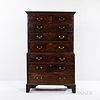 George III-style Mahogany Chest-on-chest