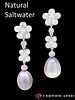 IMPORTANT PAIR OF NATURAL SATWATER PEARL AND DIAMOND DROP EARRINGS