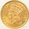 1873 Gold Dollar, Open 3, MS-64+