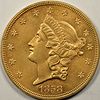 1858 Liberty Head Double Eagle, Uncirculated, Cleaned
