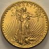 1928 St. Gaudens Double Eagle, 1859 5 Franc Gold Coin, and a Small Gold Nugget