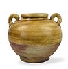 Chinese Olive-Glazed Handle Jar, Sui Dynasty