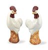 Pair of Chinese White Glazed Rooster Figure, ROC P