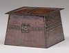 Roycroft Hammered Copper Square Inkwell c1920s