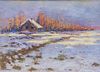 Bohumil Hradecny Winter Scene Pastel c1920s
