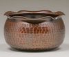 Roycroft Hammered Copper Ruffled Rim Bowl c1920s