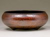 Large Roycroft Hammered Copper Fruit Bowl c1920s