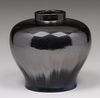 Fulper Pottery Mirror Black Vase c1910s