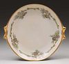 American Hand Decorated Bavarian Porcelain Two-Handled Plate c1910