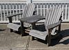 Solid Wood Double Adirondack Chair with Table.