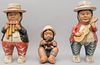 Clay Figures of a Trio Andean Native Musicians