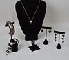 Group of Silver & Black Jewelry