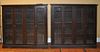 Pair Leaded Glass Bookcase Cabinets
