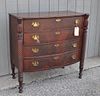 Salem Sheraton Carved Mahogany Swell Front Chest